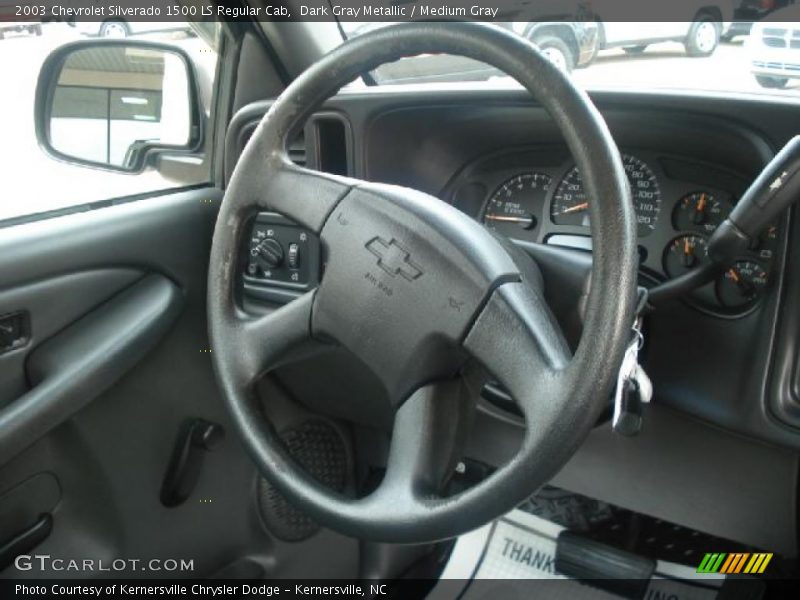 Dark Gray Metallic / Medium Gray 2003 Chevrolet Silverado 1500 LS Regular Cab