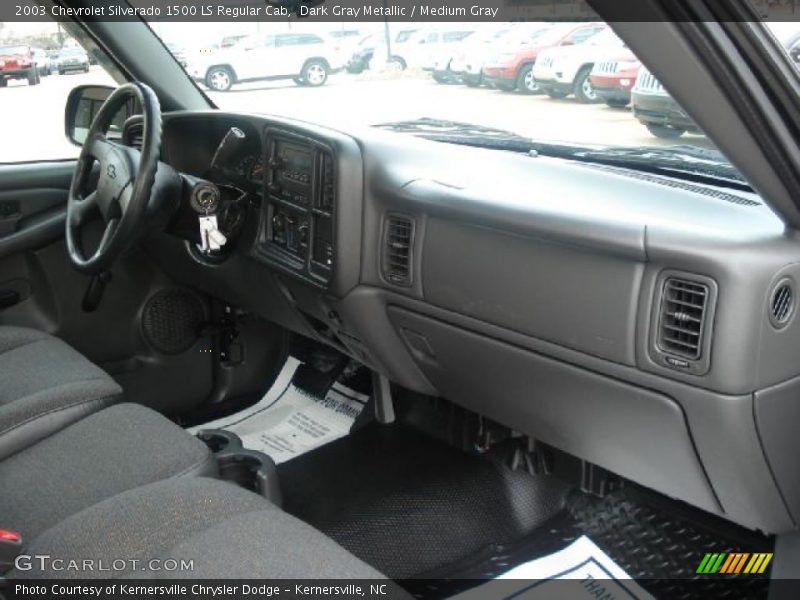 Dark Gray Metallic / Medium Gray 2003 Chevrolet Silverado 1500 LS Regular Cab