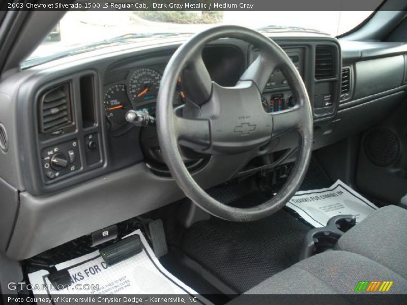 Dark Gray Metallic / Medium Gray 2003 Chevrolet Silverado 1500 LS Regular Cab