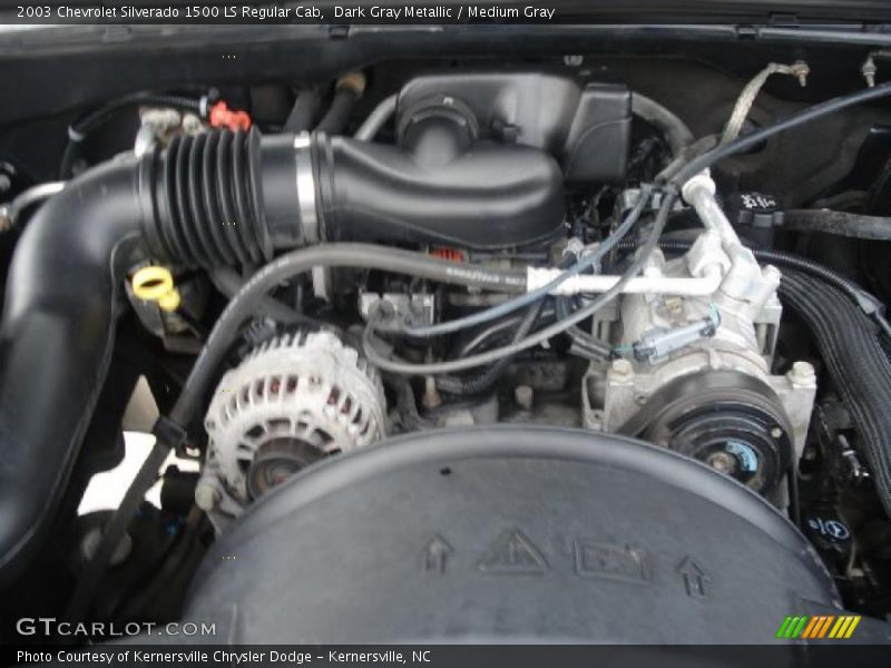 Dark Gray Metallic / Medium Gray 2003 Chevrolet Silverado 1500 LS Regular Cab