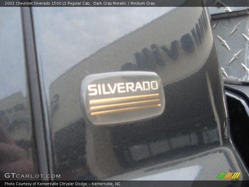 Dark Gray Metallic / Medium Gray 2003 Chevrolet Silverado 1500 LS Regular Cab