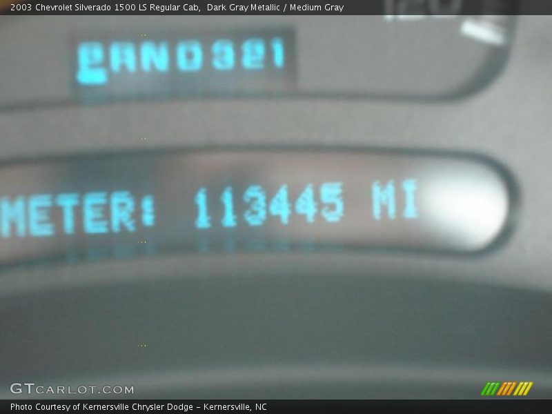 Dark Gray Metallic / Medium Gray 2003 Chevrolet Silverado 1500 LS Regular Cab