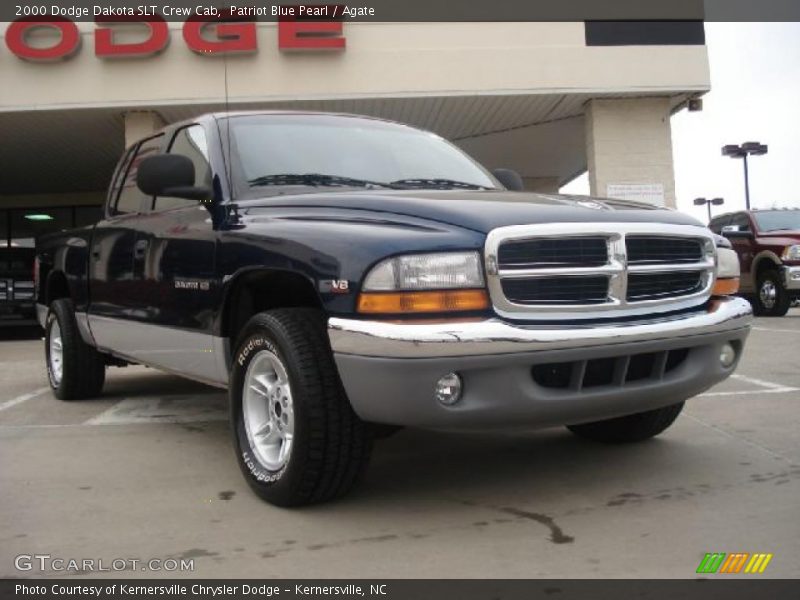 Patriot Blue Pearl / Agate 2000 Dodge Dakota SLT Crew Cab