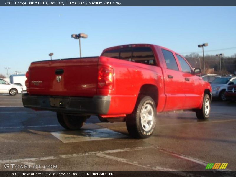 Flame Red / Medium Slate Gray 2005 Dodge Dakota ST Quad Cab