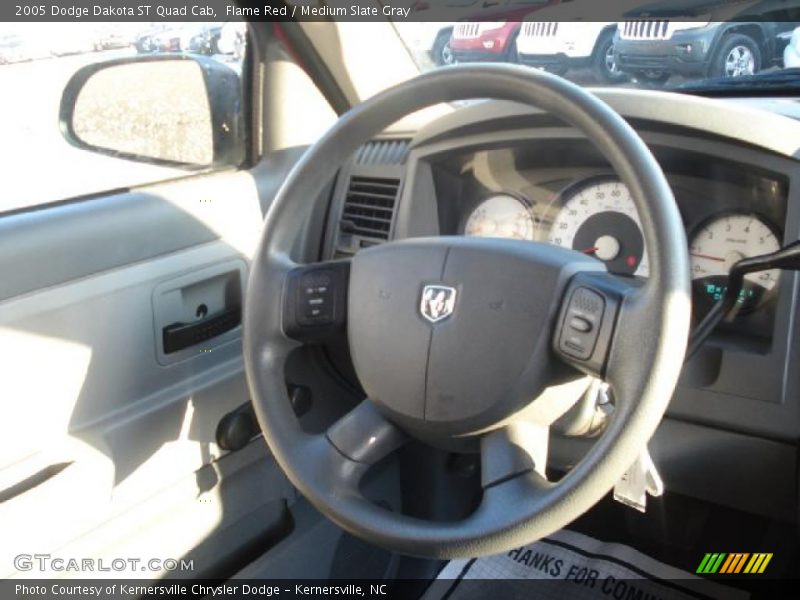 Flame Red / Medium Slate Gray 2005 Dodge Dakota ST Quad Cab