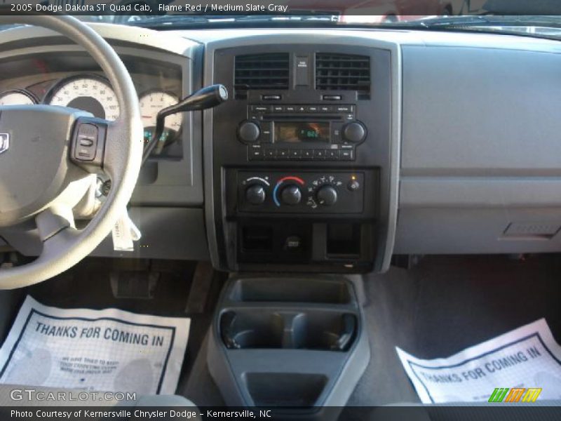 Flame Red / Medium Slate Gray 2005 Dodge Dakota ST Quad Cab