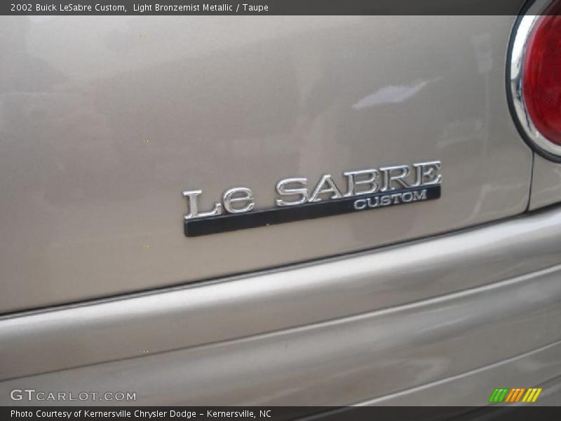 Light Bronzemist Metallic / Taupe 2002 Buick LeSabre Custom