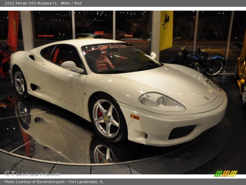 White / Red 2003 Ferrari 360 Modena F1