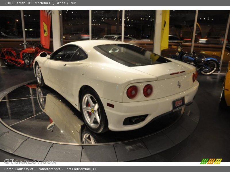 White / Red 2003 Ferrari 360 Modena F1