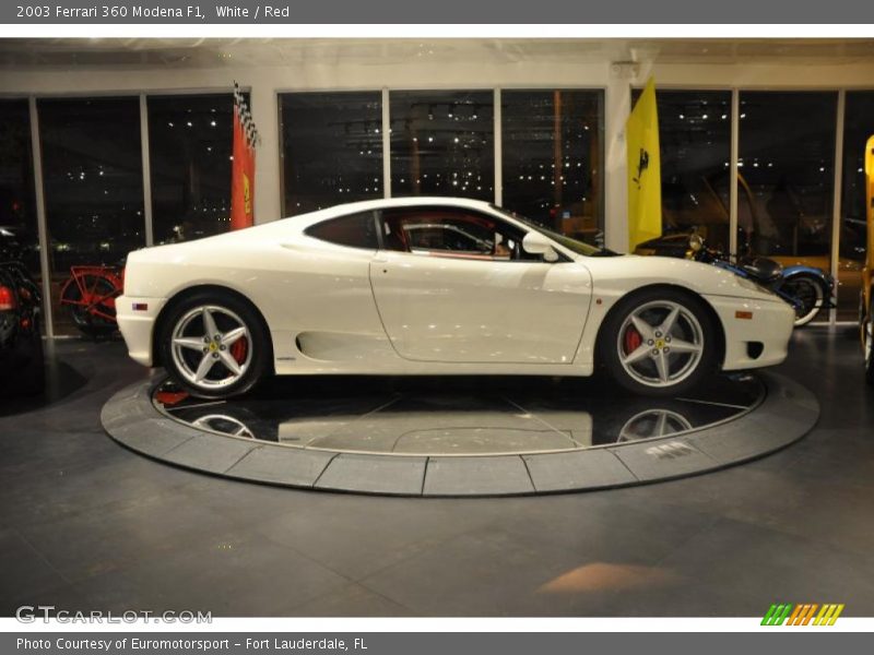 White / Red 2003 Ferrari 360 Modena F1