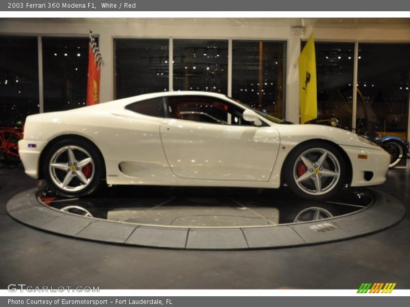 White / Red 2003 Ferrari 360 Modena F1