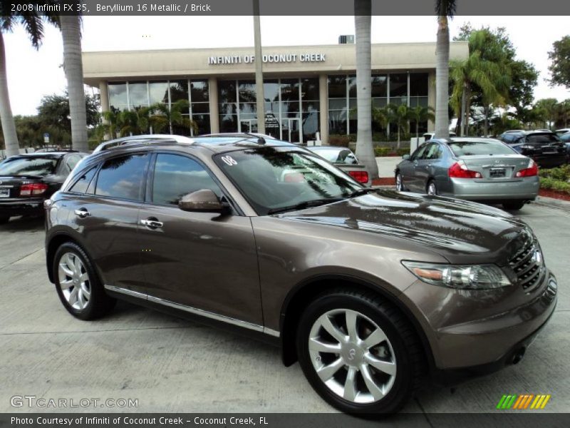 Beryllium 16 Metallic / Brick 2008 Infiniti FX 35