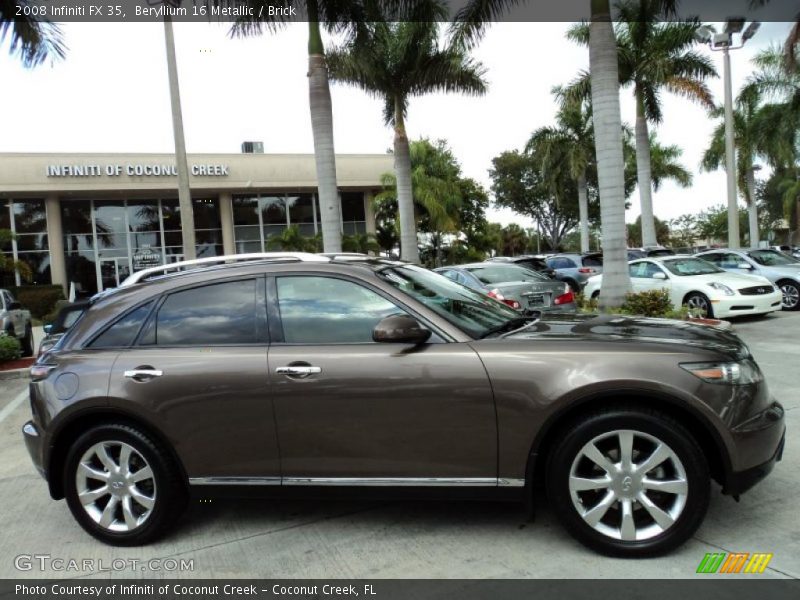Beryllium 16 Metallic / Brick 2008 Infiniti FX 35