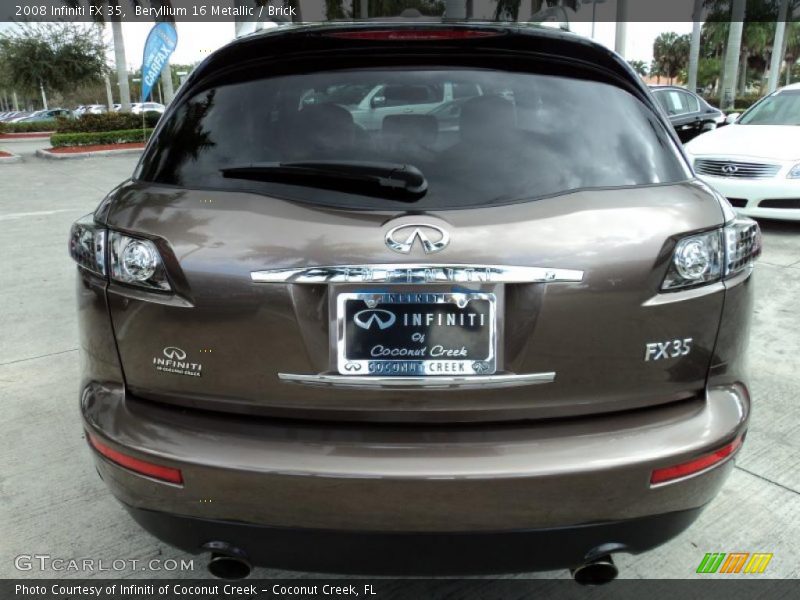 Beryllium 16 Metallic / Brick 2008 Infiniti FX 35