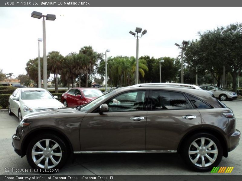 Beryllium 16 Metallic / Brick 2008 Infiniti FX 35