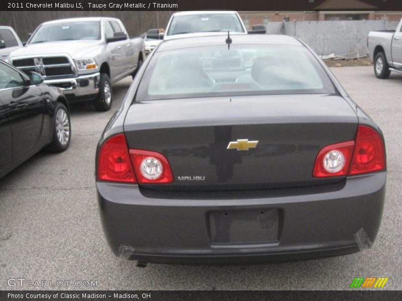 Taupe Gray Metallic / Titanium 2011 Chevrolet Malibu LS