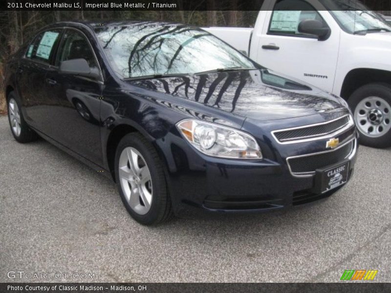 Imperial Blue Metallic / Titanium 2011 Chevrolet Malibu LS
