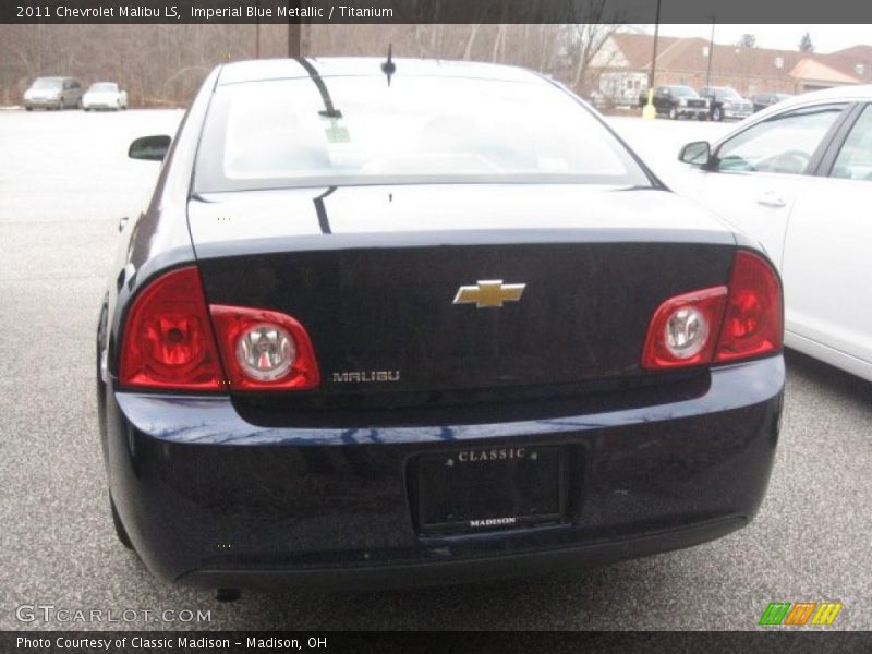 Imperial Blue Metallic / Titanium 2011 Chevrolet Malibu LS
