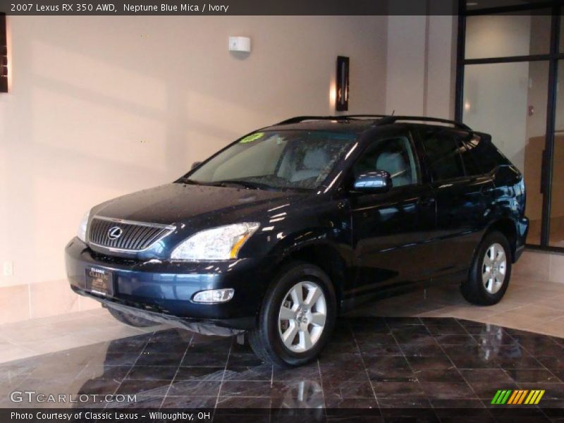 Neptune Blue Mica / Ivory 2007 Lexus RX 350 AWD
