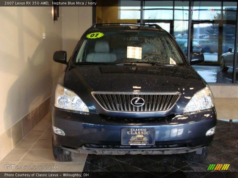 Neptune Blue Mica / Ivory 2007 Lexus RX 350 AWD