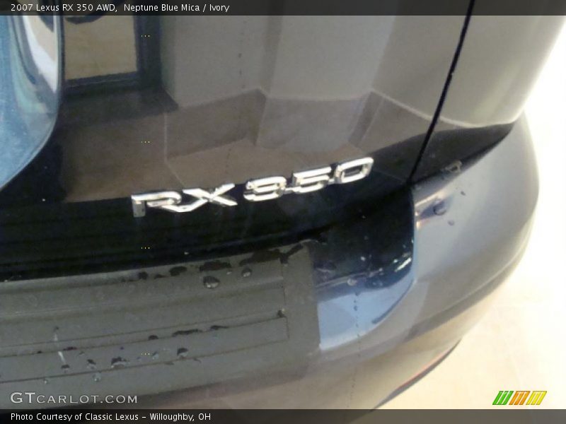 Neptune Blue Mica / Ivory 2007 Lexus RX 350 AWD