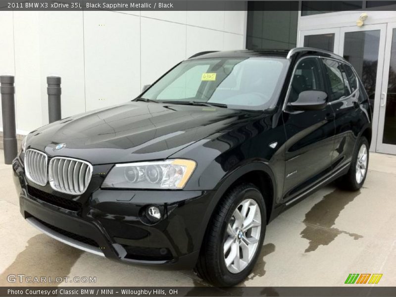 Front 3/4 View of 2011 X3 xDrive 35i
