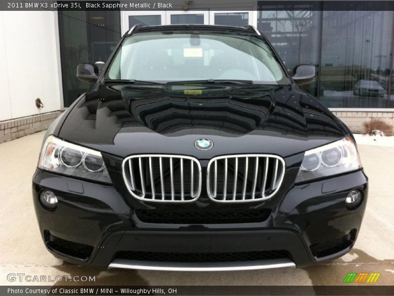 Black Sapphire Metallic / Black 2011 BMW X3 xDrive 35i