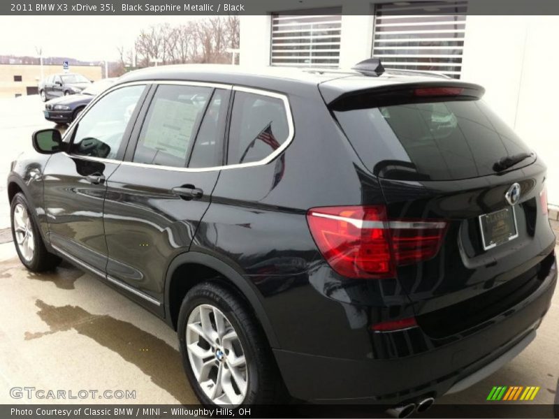 Black Sapphire Metallic / Black 2011 BMW X3 xDrive 35i