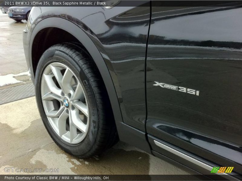 Black Sapphire Metallic / Black 2011 BMW X3 xDrive 35i