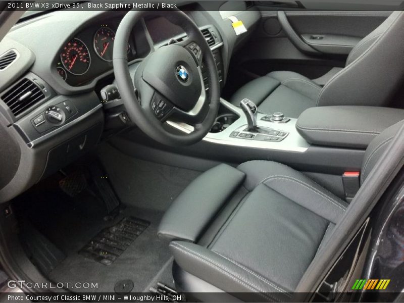 Black Interior - 2011 X3 xDrive 35i 