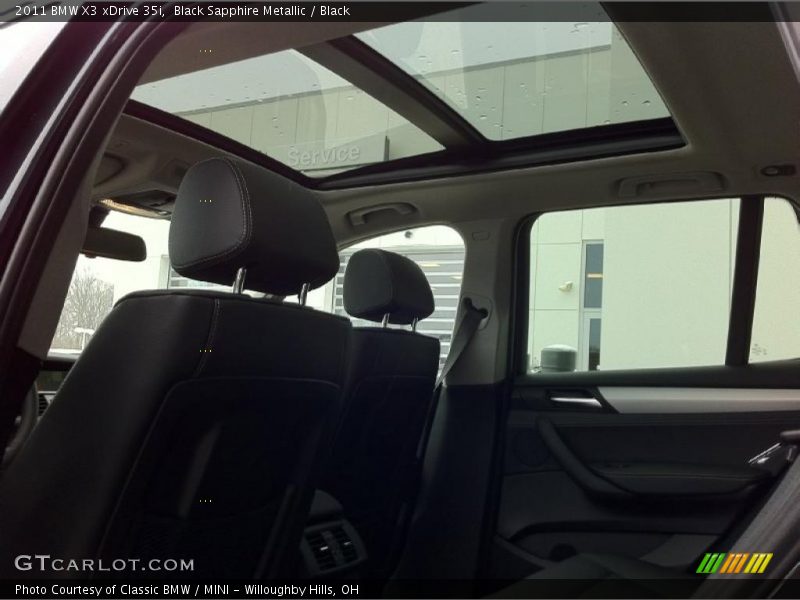 Black Sapphire Metallic / Black 2011 BMW X3 xDrive 35i