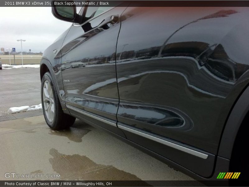 Black Sapphire Metallic / Black 2011 BMW X3 xDrive 35i