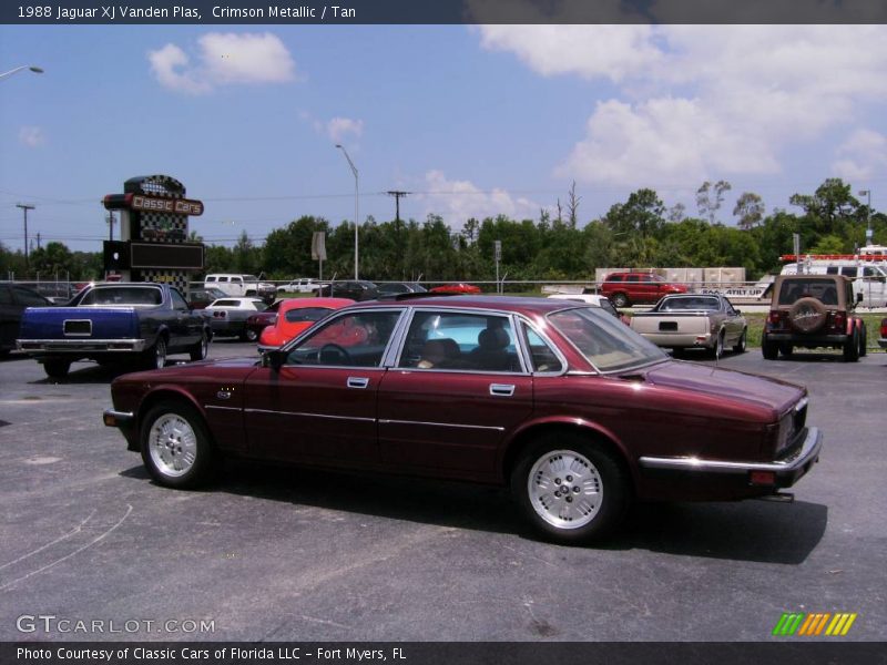 Crimson Metallic / Tan 1988 Jaguar XJ Vanden Plas