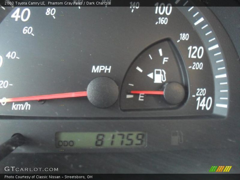 Phantom Gray Pearl / Dark Charcoal 2003 Toyota Camry LE