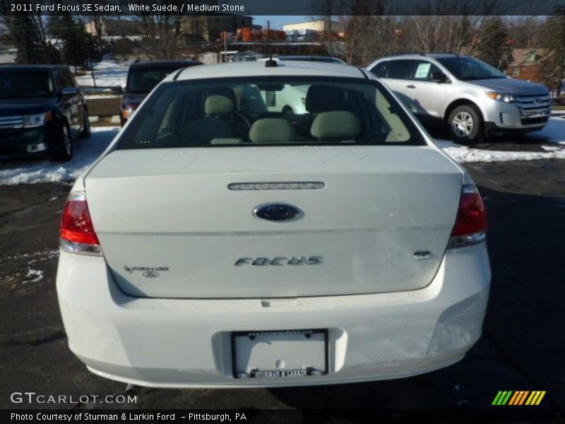 White Suede / Medium Stone 2011 Ford Focus SE Sedan