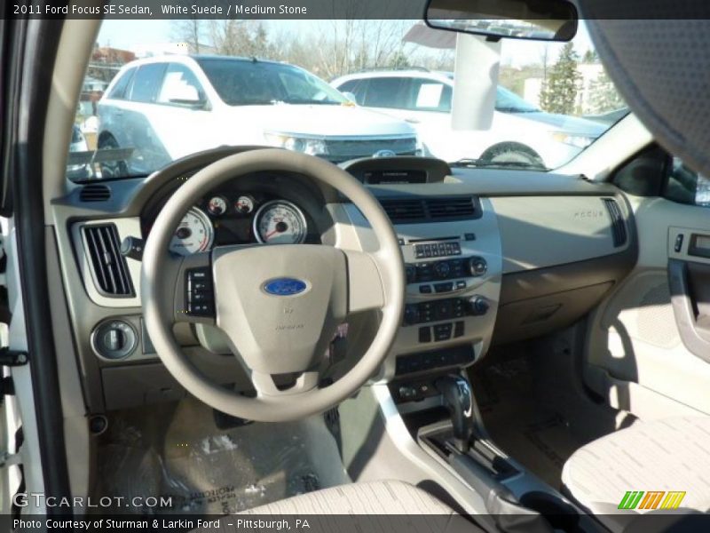 White Suede / Medium Stone 2011 Ford Focus SE Sedan
