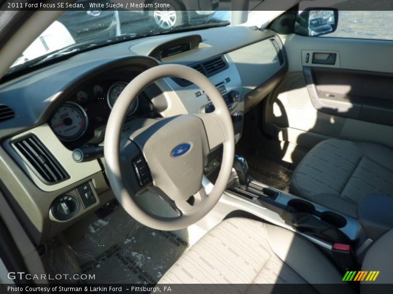 White Suede / Medium Stone 2011 Ford Focus SE Sedan