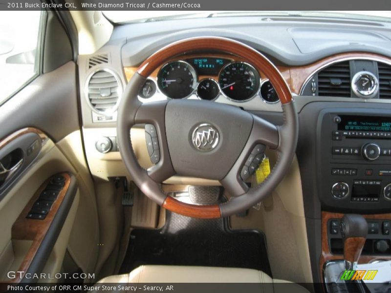 White Diamond Tricoat / Cashmere/Cocoa 2011 Buick Enclave CXL