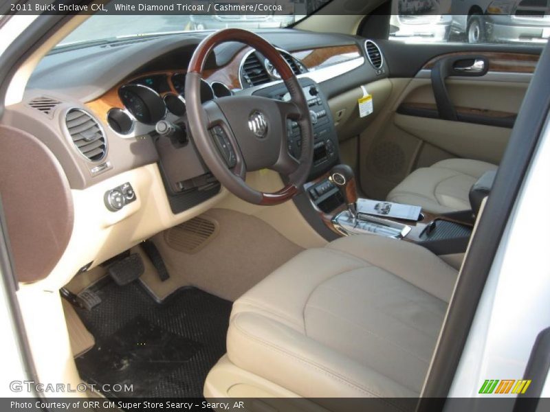 White Diamond Tricoat / Cashmere/Cocoa 2011 Buick Enclave CXL