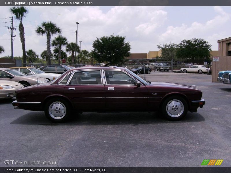 Crimson Metallic / Tan 1988 Jaguar XJ Vanden Plas
