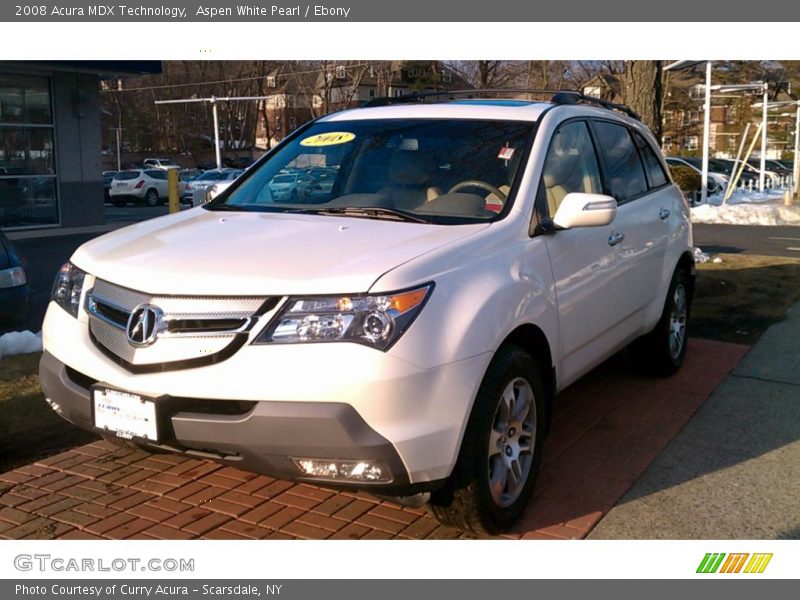 Aspen White Pearl / Ebony 2008 Acura MDX Technology