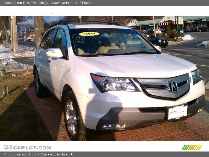 Aspen White Pearl / Ebony 2008 Acura MDX Technology