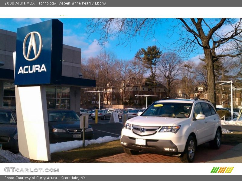 Aspen White Pearl / Ebony 2008 Acura MDX Technology