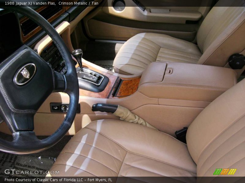 Crimson Metallic / Tan 1988 Jaguar XJ Vanden Plas