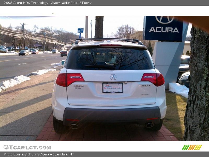 Aspen White Pearl / Ebony 2008 Acura MDX Technology