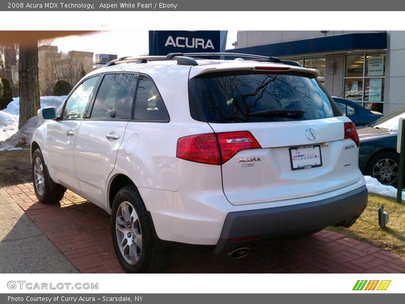 Aspen White Pearl / Ebony 2008 Acura MDX Technology