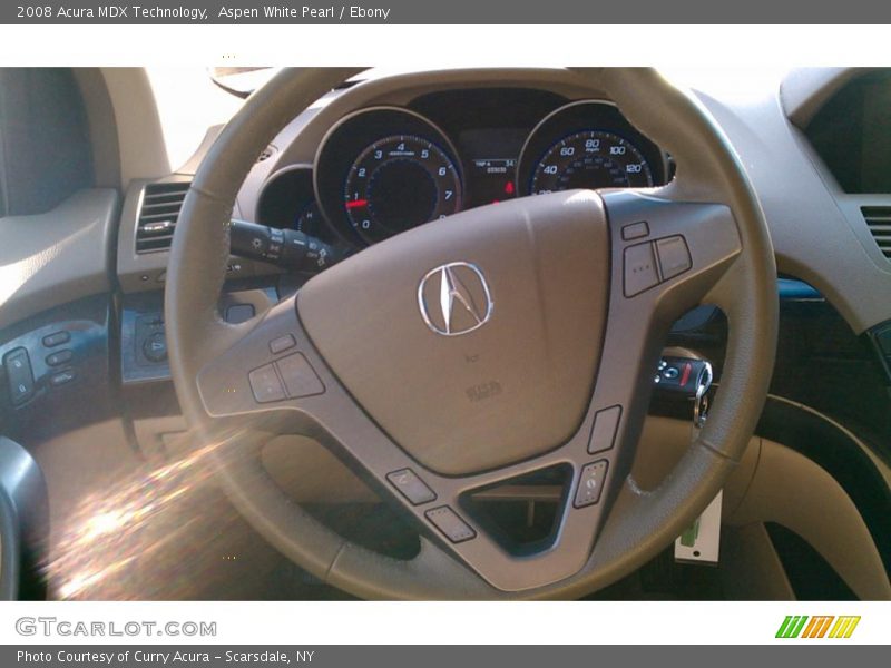 Aspen White Pearl / Ebony 2008 Acura MDX Technology