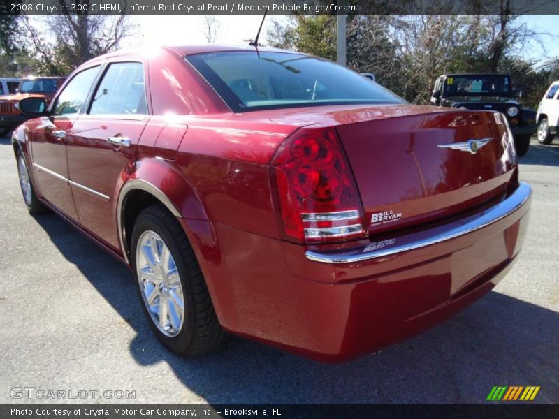 Inferno Red Crystal Pearl / Medium Pebble Beige/Cream 2008 Chrysler 300 C HEMI