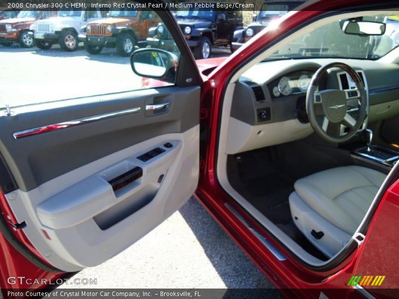 Inferno Red Crystal Pearl / Medium Pebble Beige/Cream 2008 Chrysler 300 C HEMI