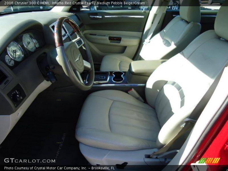 Inferno Red Crystal Pearl / Medium Pebble Beige/Cream 2008 Chrysler 300 C HEMI
